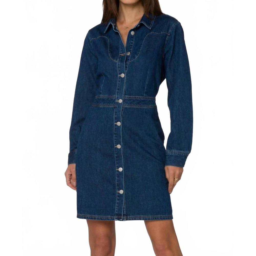 NEW VELVET HEART women's warner lake denim dress in 726 lake mead